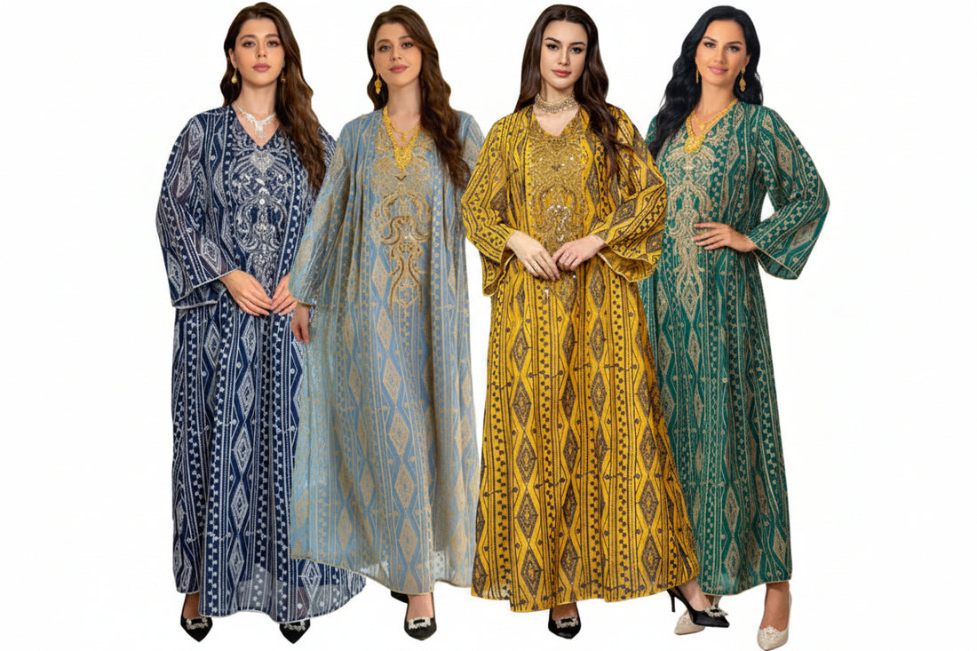 Muslim Saudi Dubai Evening Gown Embroidered Robe