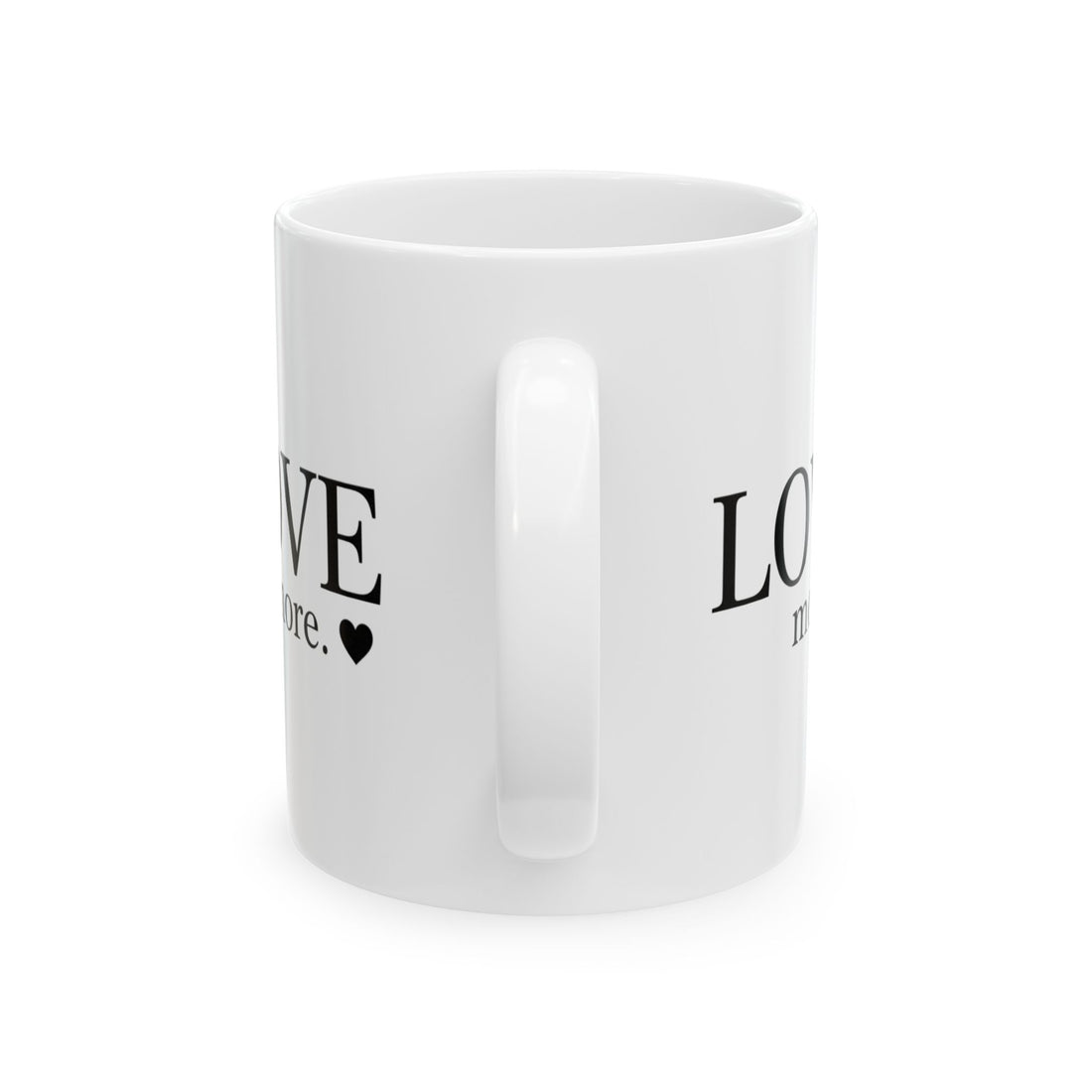 Love Heart Ceramic Mug — "LOVE The Journey" Coffee Tea Cup (11oz & 15oz)