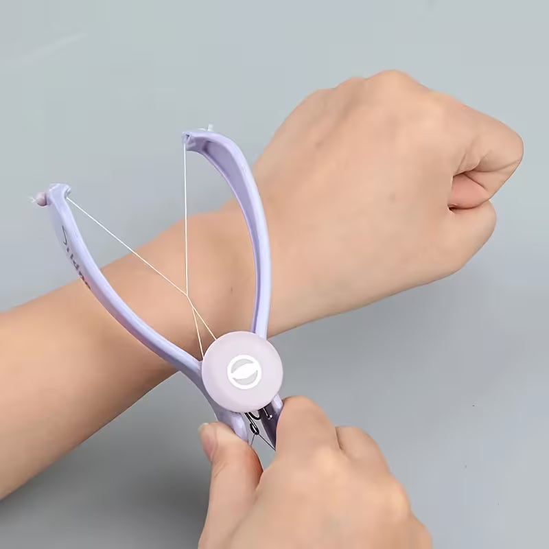 Painless Facial Hair Remover - Suitable for Cheeks, Eyebrows, And Chin with Spring Thread Epilator - Portable Beauty Tool