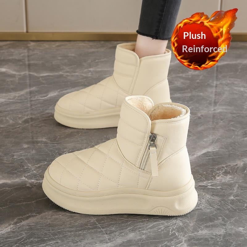 Womens Casual Warm Fleece-lined Snow Boots