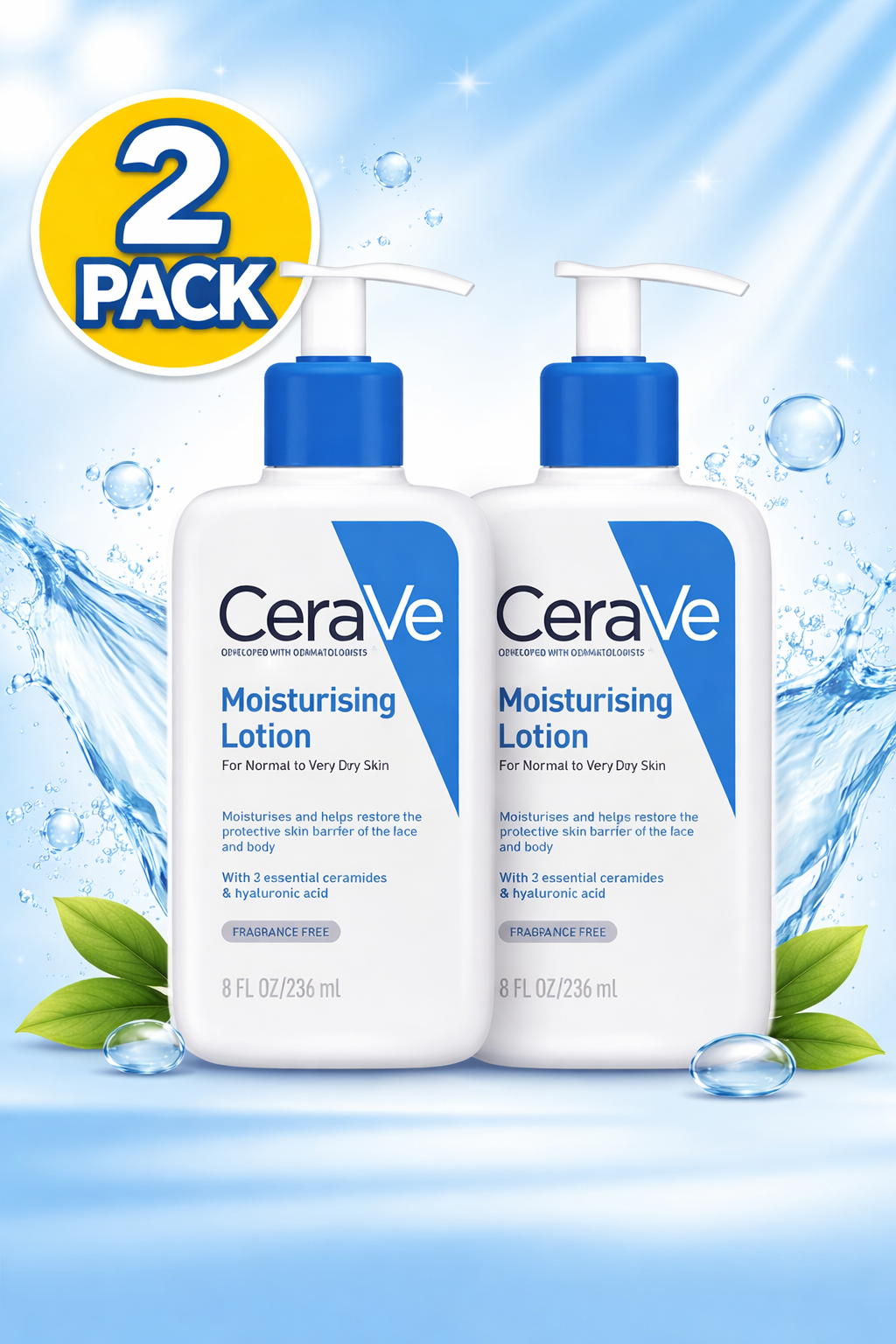 Moisturizing Lotion For Normal To Very Dry Skin With Hyaluronic Acid 236ml