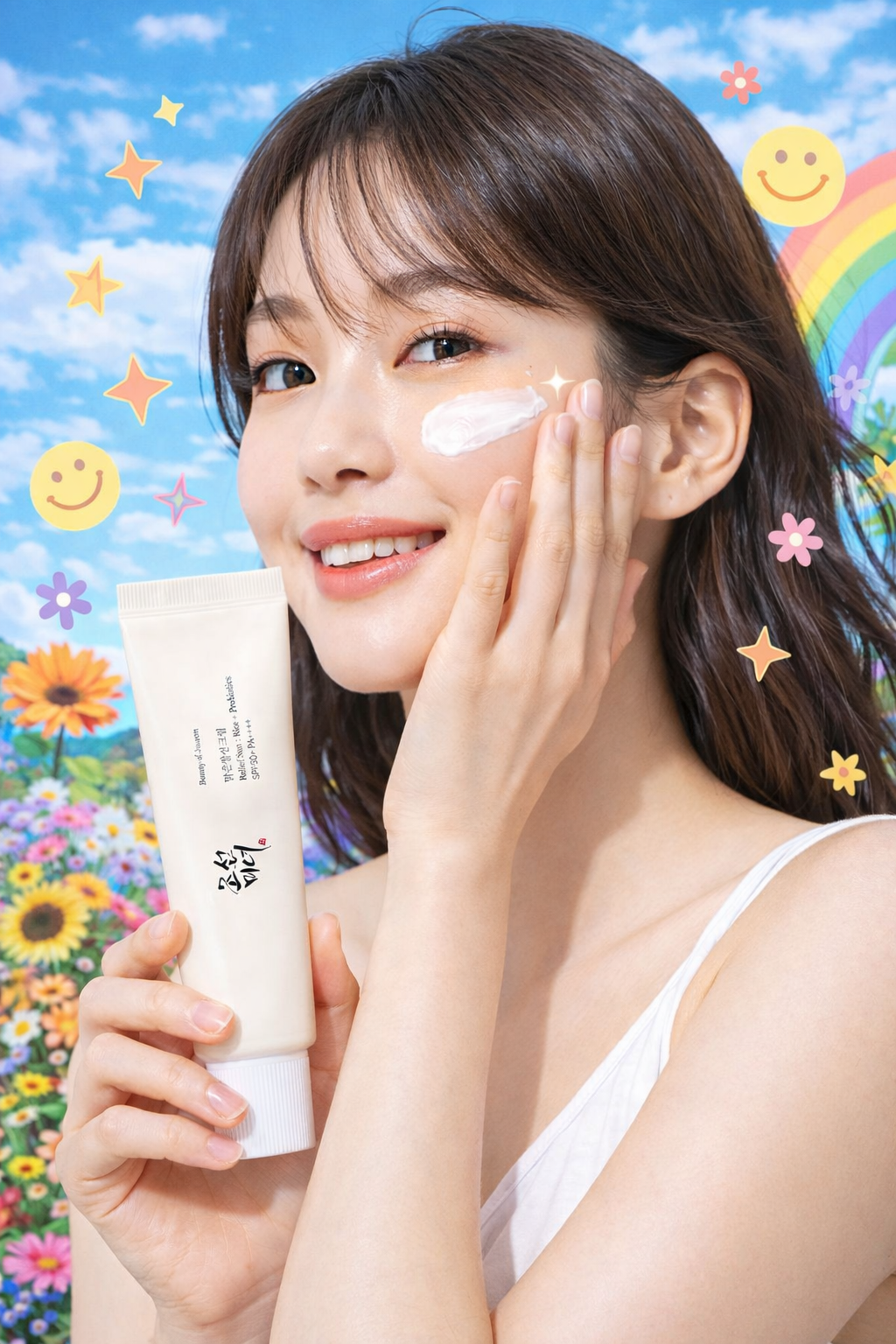 Relief Sun Rice + Probiotics Sunscreen for face moisturizing sunblock with SPF 50+ PA++++