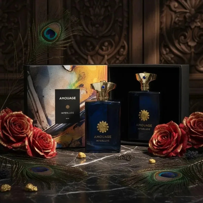 AMOUAGE 100ml Mens Perfume Collection Long Lasting Eau De Parfum Woody Spicy Floral Scent Elegant Romantic Luxury Gift Set