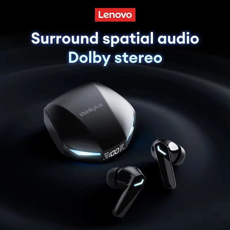 Original Lenovo XT53 Earphone Wireless Upgrade Bluetooth 5.4 Headphones Noise Reduction LED Earbuds Low Latency Gaming Headset