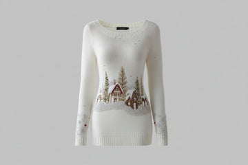 Womens Printed Fitted Bodycon Sweater Dress