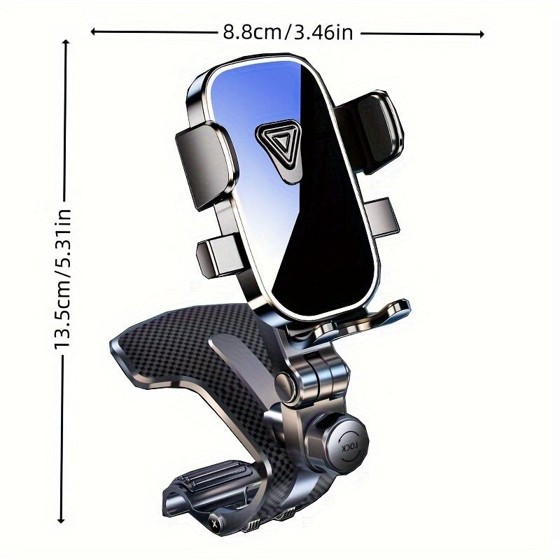 1pc Universal Car Phone Mount Holder - ABS Material, Anti-Shake, Central Control, Easy Installation, Adjustable Angle, Uncharged - Safe Driving Accessory, Without Battery